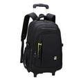 thumbnail image 3 of Bunblic Rolling Backpack Trolley Suitcase Portable Multifunctional Removable Trolley Computer Bag Wheeled Laptop Backpack for Camping Yellow 2 Small Wheel, 3 of 8