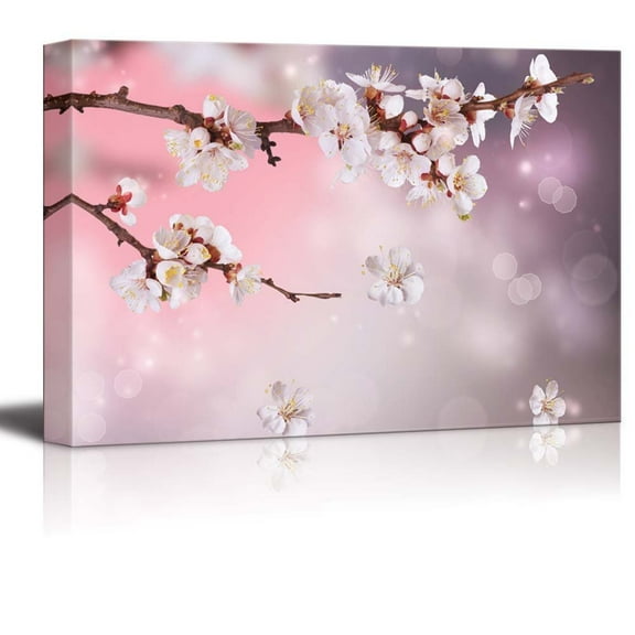 Canvas Prints Wall Art - Artistic Photograph of Sakura/Cherry Blossom in Spring | Modern Wall Decor/Home Art Stretched Gallery Canvas Wrap Giclee Print & Ready to Hang - 16" x 24"