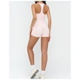 thumbnail image 4 of PISONIC Women 2 Piece Workout Sets Crossover High Waisted Biker Shorts with Pockets Built in Bra Racerback Tank Tops, 4 of 5