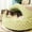 Green, variant on 15.75in Cozy Dog Bed with Cover, Semi-Enclosed Cave Pet Bed, Soft Plush Cushion, Non-Slip Base, Washable, for Small Large Dogs and Cats, Green