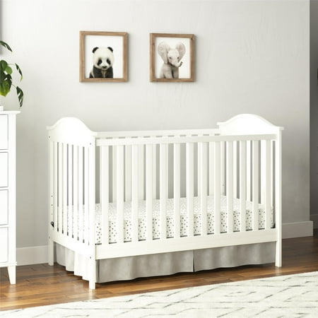 Baby Relax Adele 3-in-1 Convertible Crib, Nursery Furniture, White