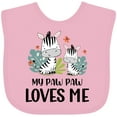 thumbnail image 3 of Inktastic Zebra My Paw Paw Loves Me Boys or Girls Baby Bib, 3 of 4