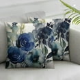 thumbnail image 2 of Nawypu  Watercolor Flowers Throw Pillow Covers 2pcs Roses Peonies Floral Grey White Indigo Blue 2pcs Cushion Cases Decorative Pillow Cases for Couch Sofa Bedroom, 2 of 6