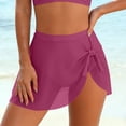 thumbnail image 7 of Gamivast Womens Swimwear Cover Ups High Waisted Mesh Sheer Swim Skirt with Side Dstring Ruched Coverup for Summer Beach Pool Party Resort Wear Outfits, 7 of 7