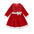 thumbnail image 1 of ITFABS Robe de Noël pour Filles, Jupe Princesse à Manches Longues, 1 of 9