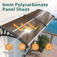 thumbnail image 6 of Macrout 115.9”x 37.8”Outdoor Window Awning Exterior with Polycarbonate Panels for Door Entrance, Air Conditioner, Front and Back Patio Door Canopy for Sun Shelter, UV, Rain, Snow Protection(Brown), 6 of 10