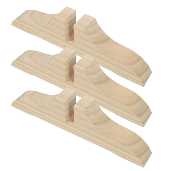 Wooden Room Divider Stand for Holding Beige Color Suitable for Most Screens Folding Screens Door Partitions 3pcs