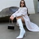 thumbnail image 2 of Bolso de noche Dasein para mujer, piel charol, color negro, 2 of 6