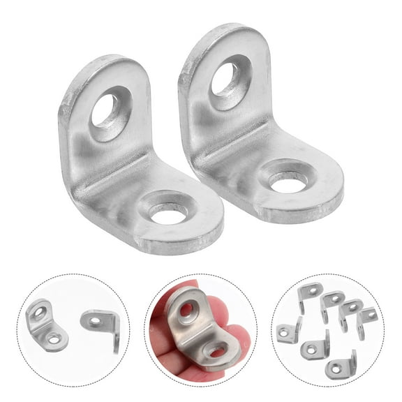 FOMIYES 10Pcs Angle Brackets for Wood 90 Degree L Shape Corner Braces Right Angle Bracket