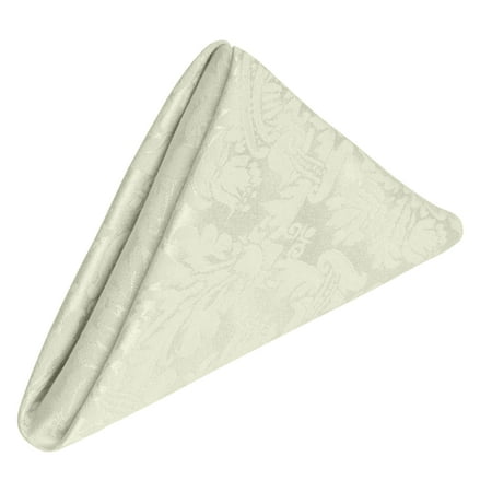 

Ultimate Textile (2 Dozen) Saxony 17 x 17-Inch Damask Cloth Napkins- Jacquard Weave Emblem Crest Design Ivory Cream
