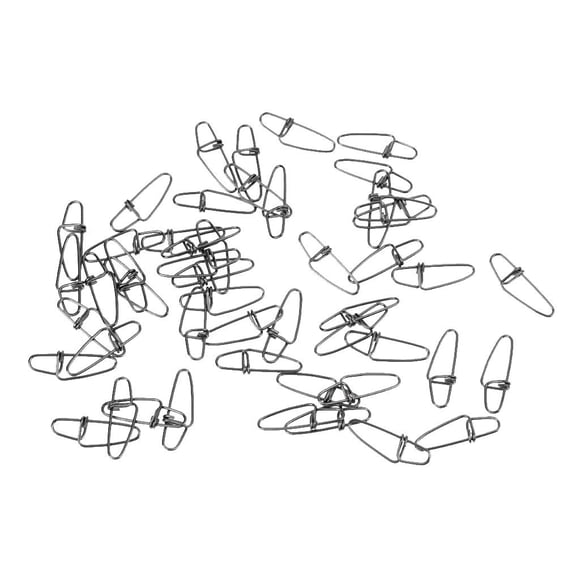 50 Uds., Broche de gancho de material acero inoxidable, barril de pesca giratorio, broches de seguridad, gancho, accesorios para señuelos, conector, Pesca a pr 2