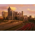 thumbnail image 2 of SMO 24x19 White Modern Wood Framed Museum Art Print Titled - Atlanta Georgia skyline at dusk, 2 of 4