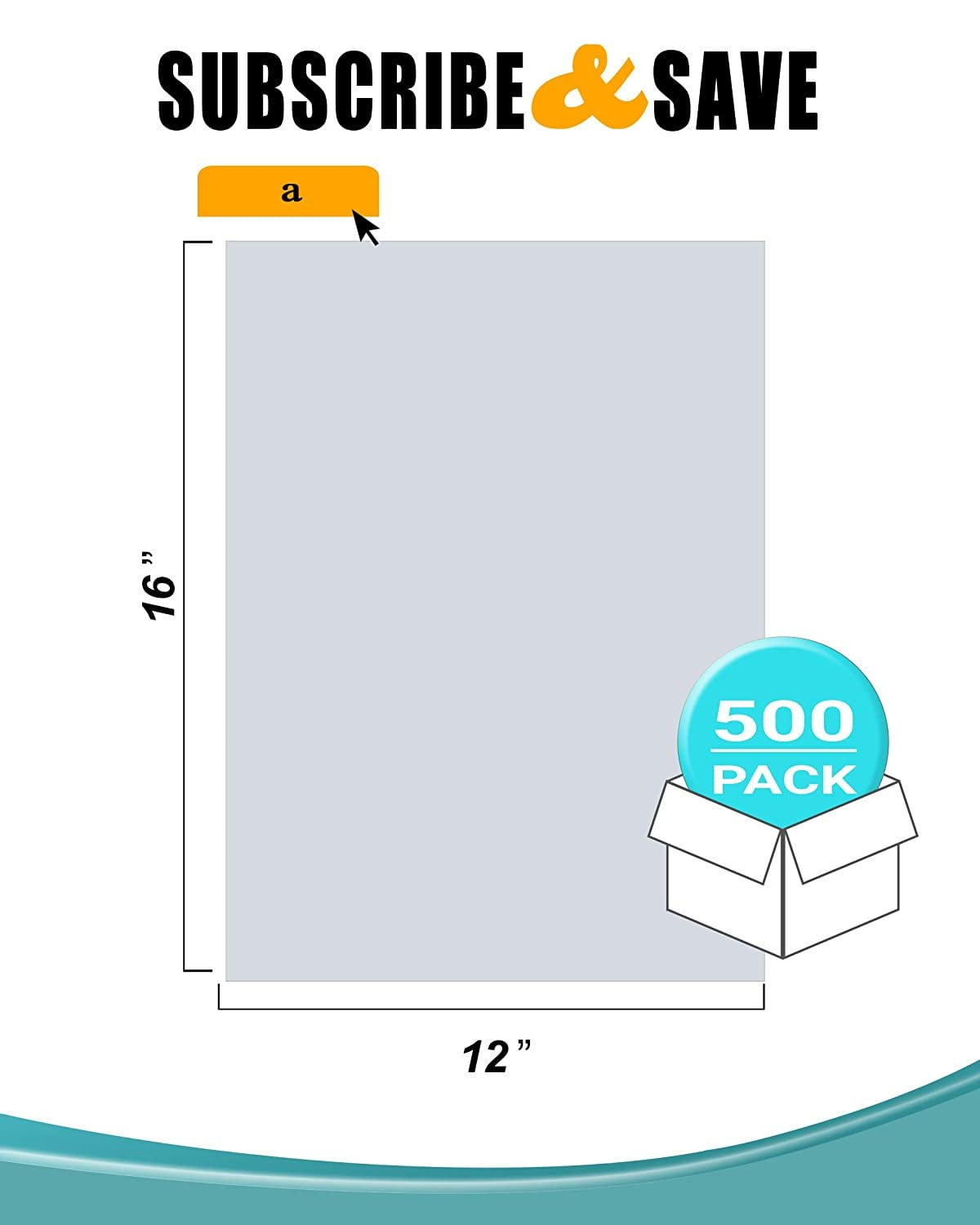 mastBus Plastic Transparent Polybags (12x16 inch, Pack of 50 Pcs)
