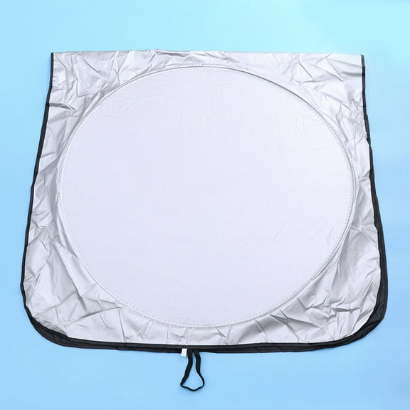 OUNONA Car Interior Windshield Double Ring Sun Shade Heat Block Anti-UV Cover Protector Car Windshield Cover(160x86cm)