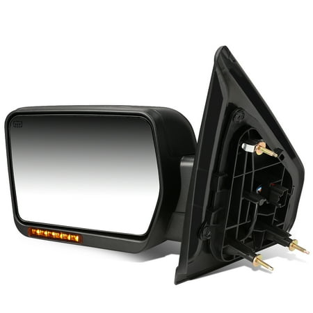 F150 Power Disc Brake - For 04-14 Ford F150 Black Powered Heated Glass + Turn Signal Light Side Towing Mirror + Back Reflector (Left) 11 12 13