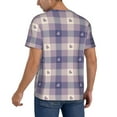 thumbnail image 2 of Fotbe Heart Check Plaid Baseball Jersey Shirt for Men and Women, Casual Short Sleeves Button Down T-Shirt-4X-Large, 2 of 9