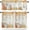 Fallgrn2013, variant on Thanksgiving Fall Kitchen Window Curtain Set with Tiers and Valance, 3 Pieces Rod Pocket Valances White Pumpkin Retro Autumn Texture Window Treatment for Kitchen Bedroom Farmhouse (52"W x 18"L)