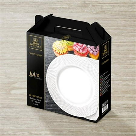

Wilmax 880100 8 in. Dessert Plate Set of 6 White - Pack of 6