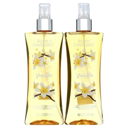 Body Fantasies Signature Body Spray, Vanilla 8 oz (Pack of 2)