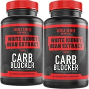 Carb Blocker Pills, White Kidney Bean Extract 100% Pure, Keto Carb Blocker Double Dragon Organics, 2 Bottles (120 Capsules Total), 600mg