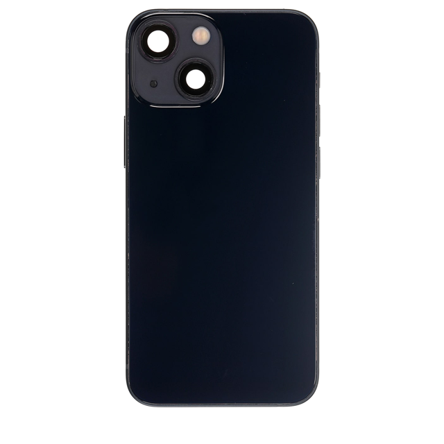 Boîtier Arrière de Remplacement avec Petits Composants Pré-Installés Compatible pour iPhone 13 Mini (Version US) (Tirage OEM Utilisé: Grade B) (Minuit)