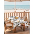 thumbnail image 2 of Outdoor Tablecloth with Umbrella Hole for Patio/Picnic/Party/Camping, Spring Floral Waterproof Table Cloth Rectangle Table Cover Washable, Summer Botanical Flowers Vintage Birds (60"x 84"), 2 of 8