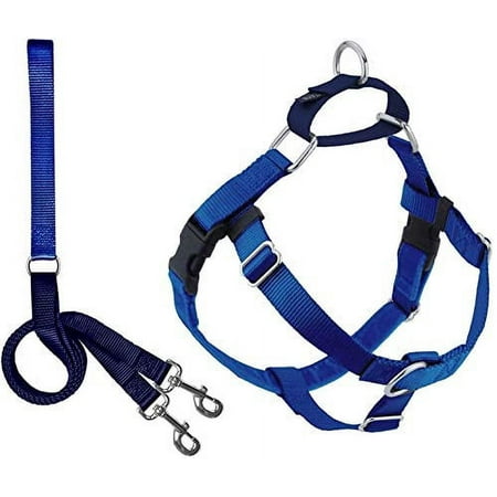 UPC: 0818557021795 | 2 Hounds Design Freedom No Pull Dog Harness | Adjustable Gentle Comfortable Control for Easy Dog Walking |for Small Medium and Large Dogs | Made in USA | Leash Included | 1  LG Royal Blue