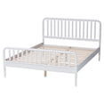 thumbnail image 6 of Baxton Studio Lucera Mid-Century White Queen Size Bobbin Bed, 6 of 6