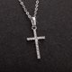 thumbnail image 4 of Cross Necklaces, Shiny Clavicle Chains Alloy Chokers Minimalism Necklaces Fashion Cross Necklaces, Jewelry Gifts for Women Girls(Silver), 4 of 4