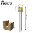 thumbnail image 2 of 1PC Woodworking Bearing Trimmer 6mm Handle Alloy Straight Edge Milling Cutter Computer Engraving Machine Slotting Tool, 2 of 7