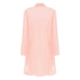 thumbnail image 2 of Eandarui Womens Elegant Chiffon Sheer Bolero Cardigan Shrug Long Sleeve Open Front Shawl Wraps for Pink L, 2 of 5