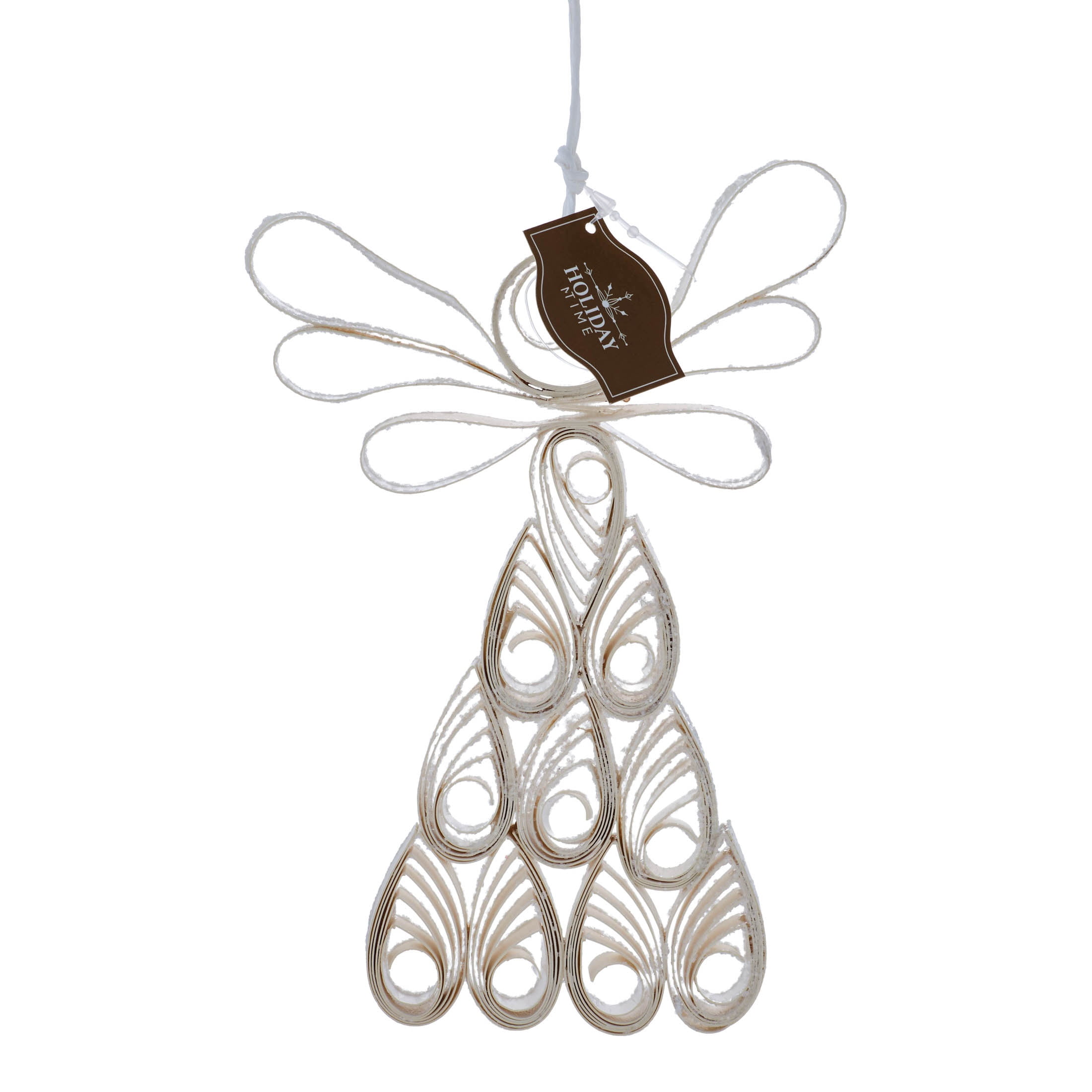 White Paper Angel Christmas Ornament, 6", by Holiday Time
