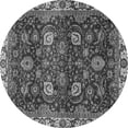 thumbnail image 1 of Ahgly Company Indoor Round Abstract Gray Modern Area Rugs, 7' Round, 1 of 4