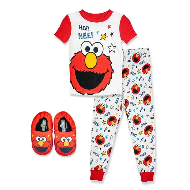Sesame Street Elmo Toddler, 2 Piece Pajama Set, with Matching Toddler