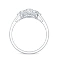 thumbnail image 3 of Rosec Jewels Cubic Zirconia Flower Engagement Ring for Women - AAAA Quality Certified - Statement Ring - with Jewelry Box, 18K White Gold, US 4.00, 3 of 9