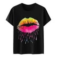 thumbnail image 5 of IROINNID Women's Casual Summer Vintage Printed Round Neck Short Sleeve Comfy T-shirt, 5 of 5