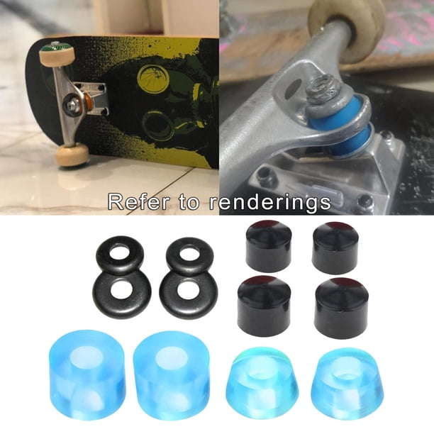 Copas independientes de reemplazo de buje de monopatín a prueba de golpes de PU resistentes al desgaste Azul claro Cola Bujes de monopatín