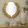 thumbnail image 2 of CosmoLiving by Cosmopolitan 23" x 23" Gold Leaf Wall Mirror, 2 of 7