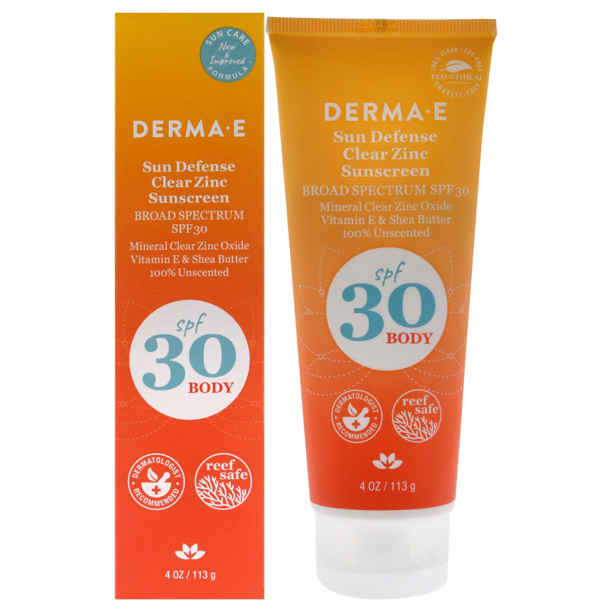 DermaE Sun Defense Mineral Body Sunscreen SPF 30 , 4 oz Sunscreen