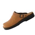 thumbnail image 3 of QWKLEAJ Men’s Casual Shoes Closed Toe Platform Clogs, Adjustable Buckle Back Strap Cork Insole Slip On Dress Shoes for Men Kitchen Restaurant Daily Walking Vintage Work Mules Black 7, 3 of 5