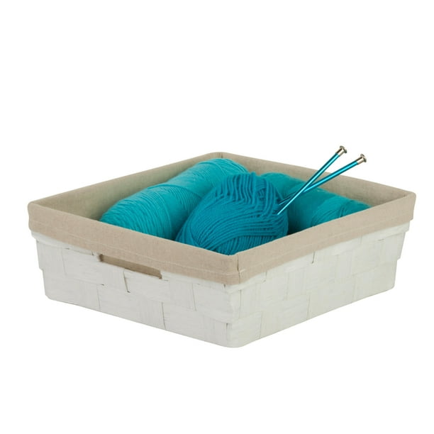 Honey Can Do 5 in. H x 13 in. W x 15 in. L White Shelf Tote