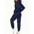 thumbnail image 7 of longantii Womens 2 Piece Outfits Lounge Jogger Pants Hoodie Sweatsuit Sets Oversized Sweatshirt Baggy Fall Comfy Sweatpants 2025 Fall Travel Outfits Matching Set with Pockets Navy L, 7 of 7