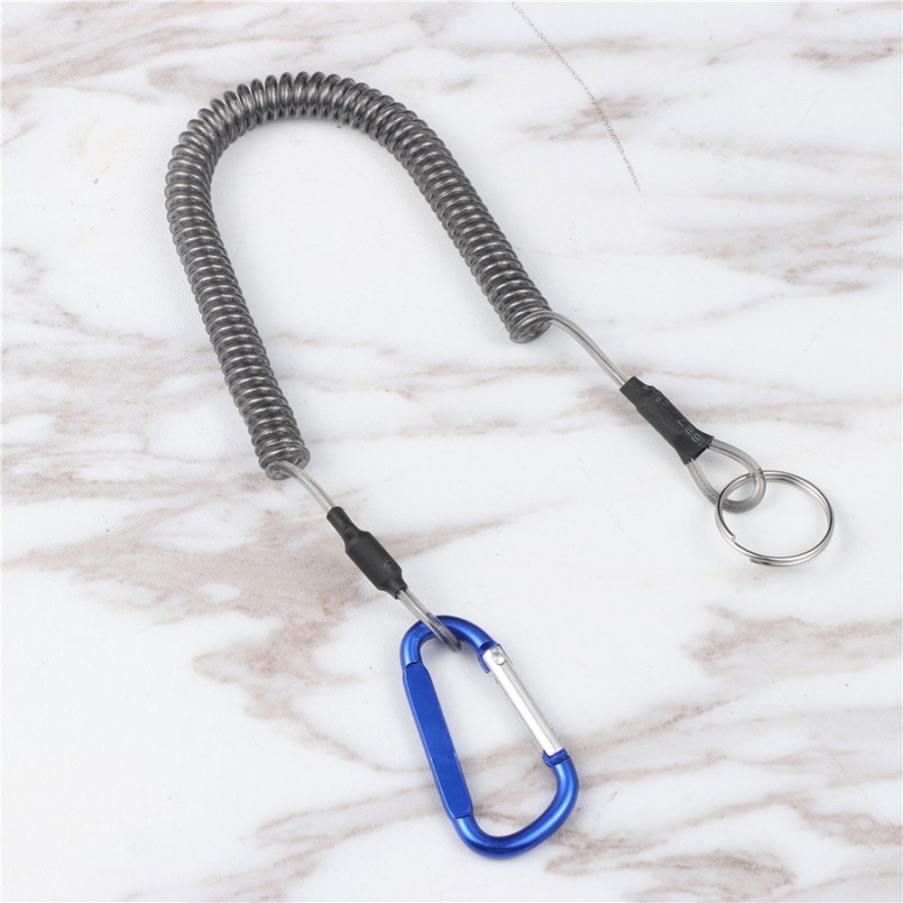 Safety Elastic Rope Line Pole Rod Protector Lanyard Coiled Fishing Tackle 