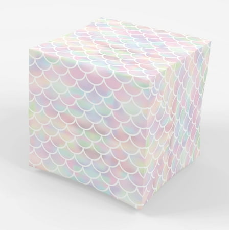 Stesha Party Mermaid PresNok Scale Gift Wrap Wrapping Paper - Folded Flat 30 x 20 Inch - 3 Sheets