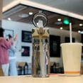 thumbnail image 5 of Ganfancp Gran Capacidad Fitness Deportes Botella de Agua con Pajita Vaso con Pajita Graduada Pico Plano, Plástico de Grado Edibilidad, Tapa con Cierre a Prueba de Fugas, para Gimnasio, o Artículos En, 5 of 5
