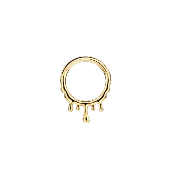 FANSING Gold Septum Jewelry 16g Halloween Septum Ring Surgical Steel Piercing Rings 16 Gauge 8mm Daith Hoop Earring