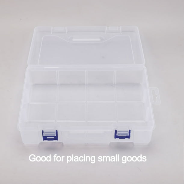 Plastic Grid Storage Box Clear Storage Clear Container Compartment
