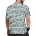 thumbnail image 2 of Wukai Pirate Adventure Map Print Men's Short-Sleeved Mesh T-Shirt,Quick-Dry Short Sleeve Workout T-Shirt-6X-Large, 2 of 8