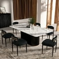 thumbnail image 3 of Morden Fort Boucle Black Dining Chairs Set of 6, Mid-Century Boucle Chairs for Kitchen, Reception, Living Room, Apartment, 3 of 7