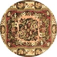 thumbnail image 1 of Ahgly Company Indoor Round Persian Brown Traditional Area Rugs, 4' Round, 1 of 4